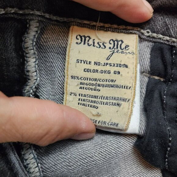 Miss Me Jeans Womens 30 JP533056 Gray Stretch Low Rise Skinny *Read* - Picture 15 of 16